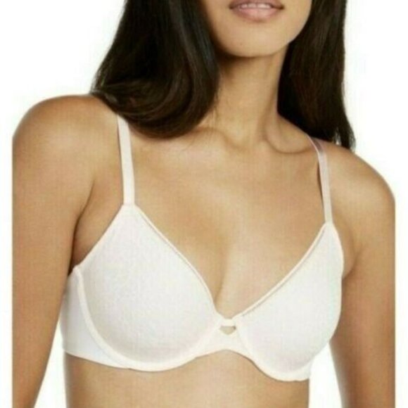 Calvin Klein Women Seductive Comfort Soft Cup Bra Pink Mesh Animal Print 42C NEW - Picture 1 of 10
